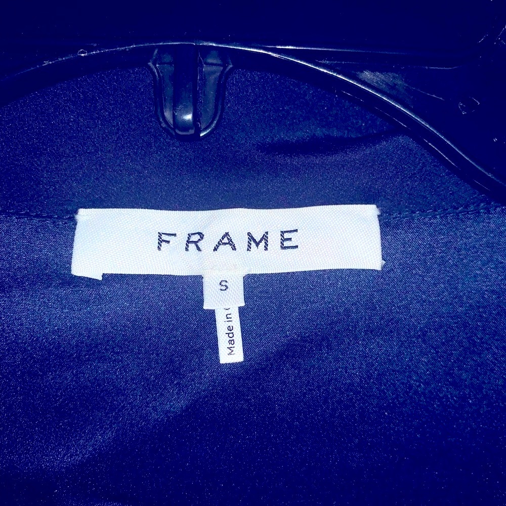 Frame silk blue blouse size S